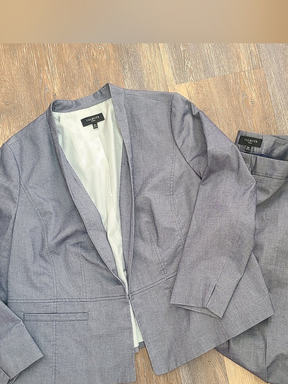 Talbots Gray Matching Suit Women's Size 18
